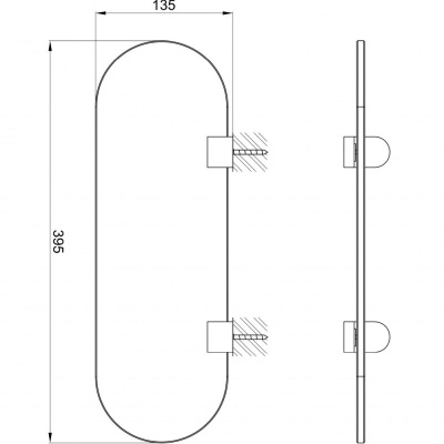 Duro Glass Shelf - Chrome